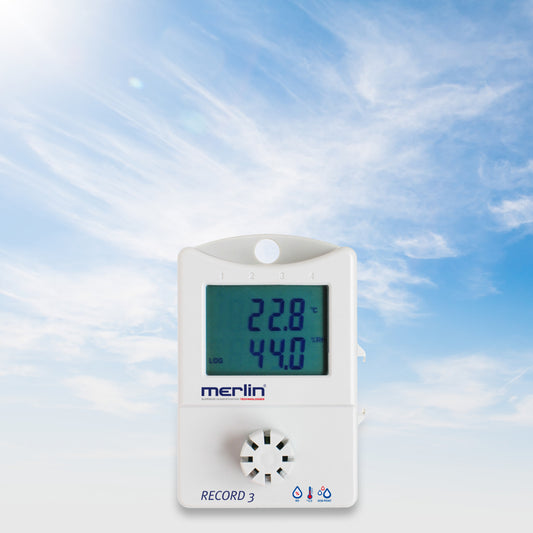 MERLIN RECORD 3 Data Logger for temperature and relative humidity